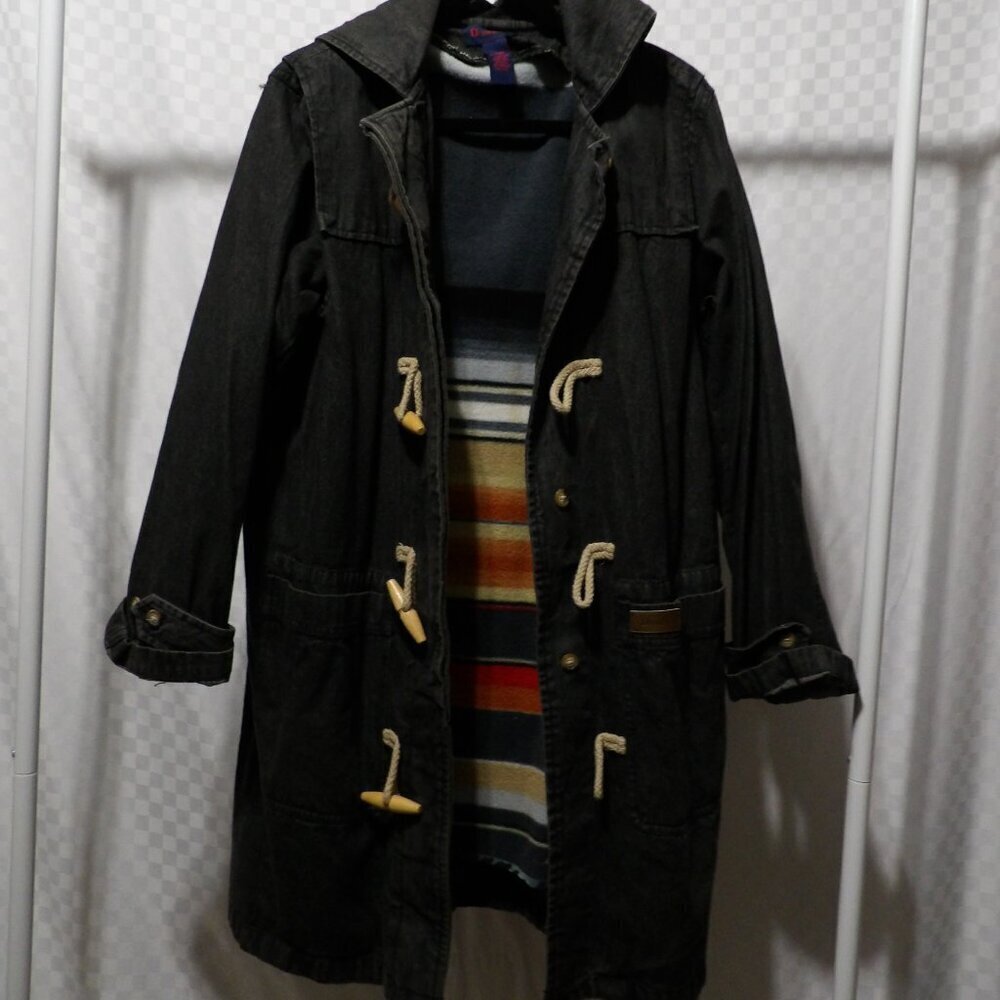 DENIM & CO. Vintage Black Denim Jacket | L